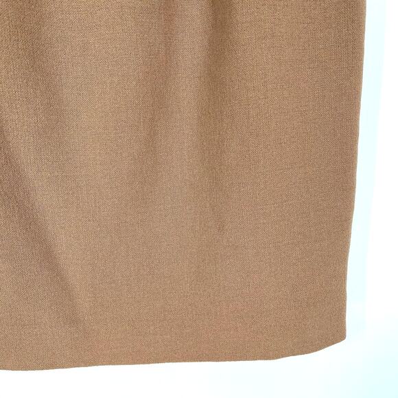 Giorgio Armani 100% Wool Brown Pencil Skirt Size 12 Made In Italy - Picture 3 of 9